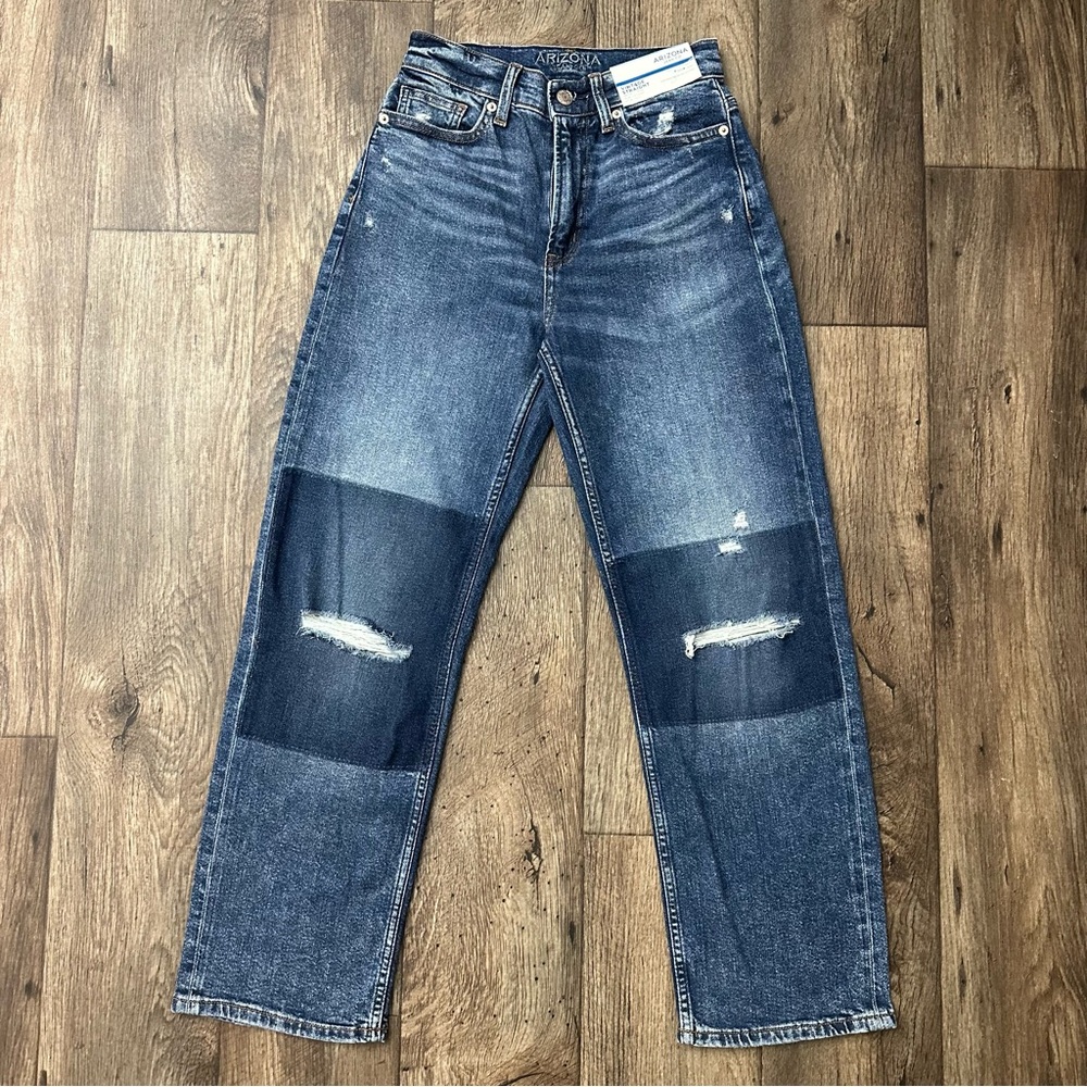 Arizona Jean Co Straight Blue Denim Jeans Women’s Juniors Size 1